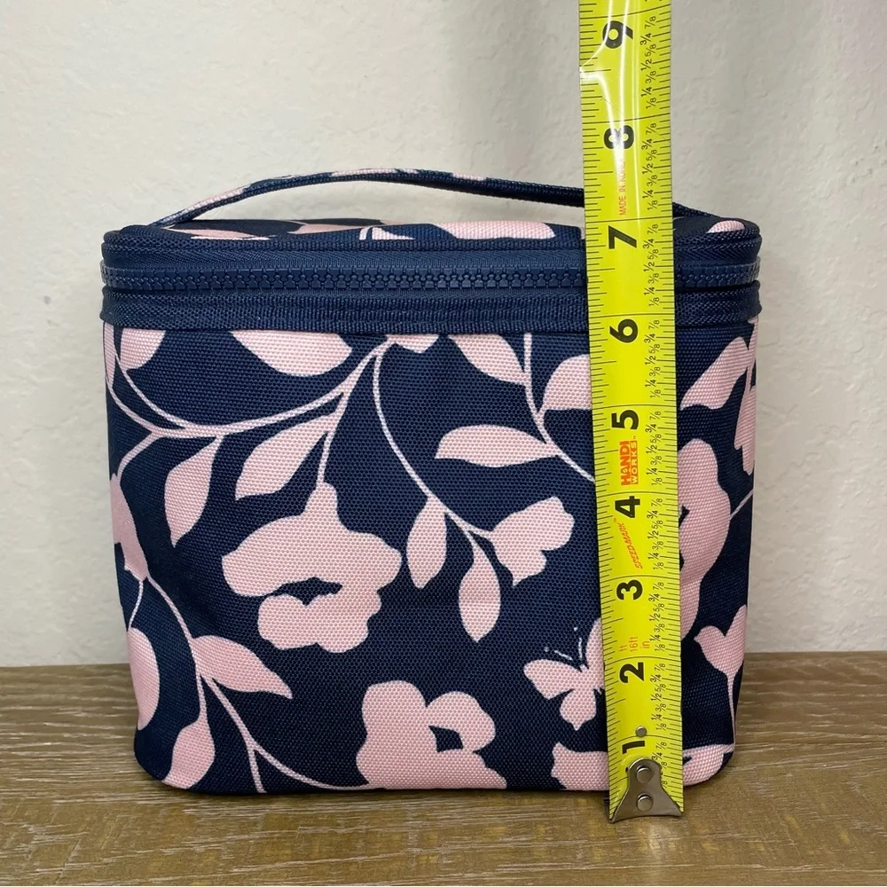 Kate Spade Garden Vine Lunch Tote Pink and Navy Blue